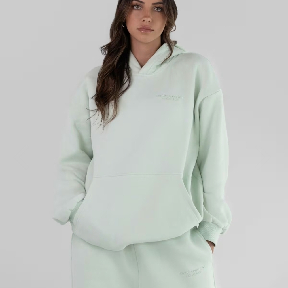 Cmfort Pastel Edit Mint Matching Set Hoodie Sweatpants Joggers